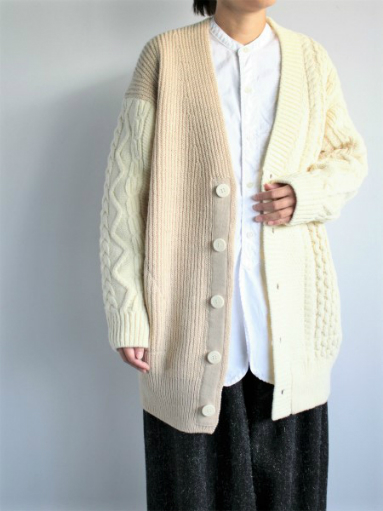 unfil　french merino cable-knit cardigan / natural _b0139281_156878.jpg