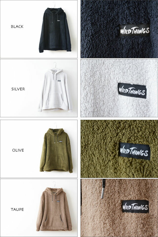 WILD THINGS [ワイルドシングス] PILE FLEECE HOODED [WT18119Y] 長袖・パイル・フリースフーデット ・ MEN\'S_f0051306_17491683.jpg