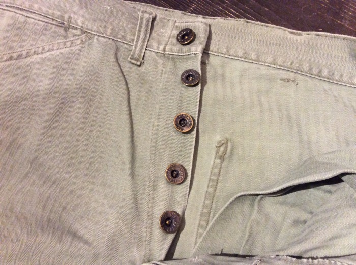 40's WW2 U.S.M.C. P-41 HBT trousers : BUTTON UP clothing 40's WW2 U.S.M.C. P-41 HBT trousers : BUTTON UP clothing
