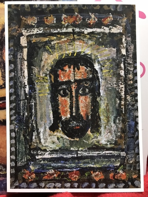 ジョルジュ・ルオー「装飾的な花」額入り大型 ジョルジュ・ルオー 聖なる芸術とモデルニテ」展 パナソニック汐留