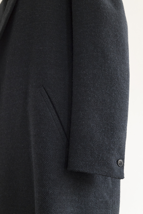 ゴーシュ チェビオットツイル ロングコート(ネイビー) : un.regard.moderne