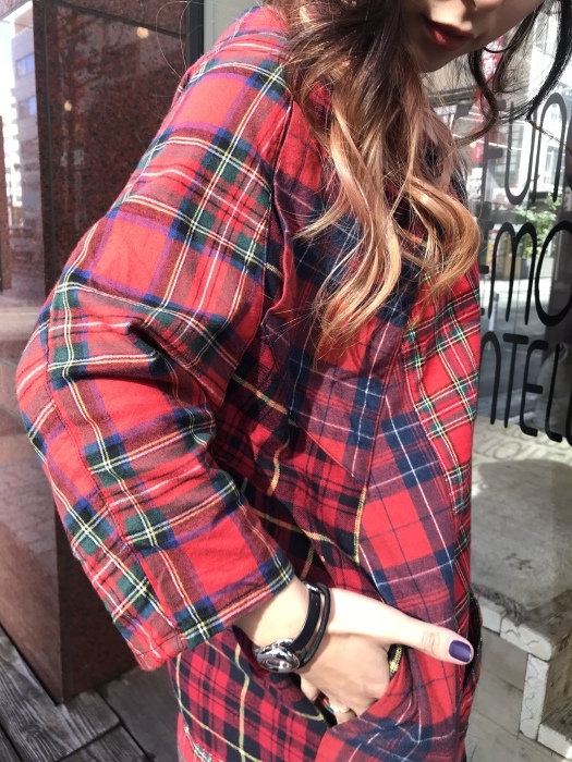 KAPITAL キャピタル ツイード パッチワーク ギミックアートワンピース KAPITAL キャピタル ツイード パッチワーク ギミックアート