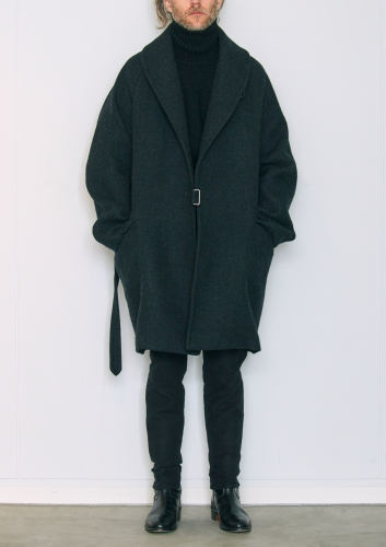 COMOLI　Wool Shawl Collar Coat / CHARCOAL_d0269455_09161029.jpg