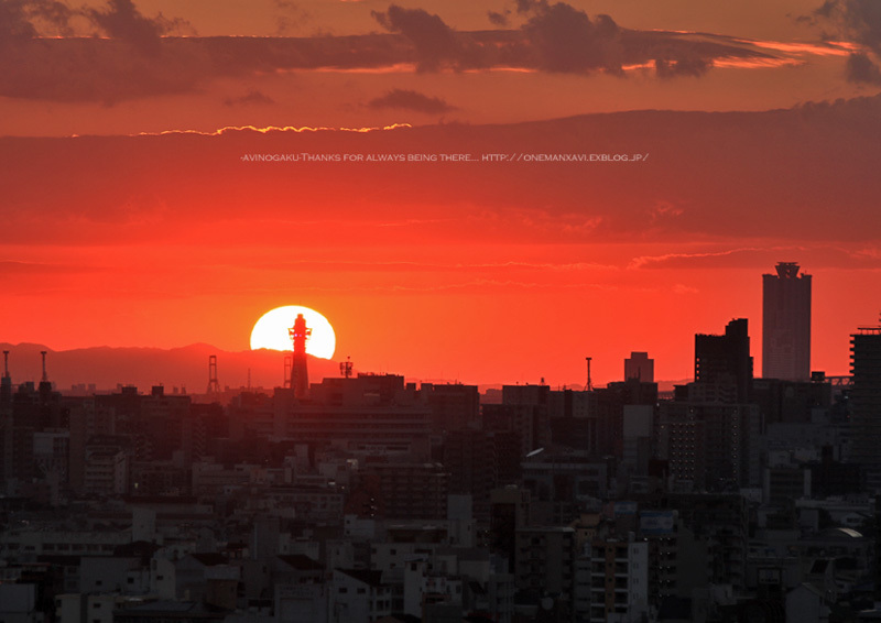 Sunset of Tsutenkaku_d0145990_21351205.jpg