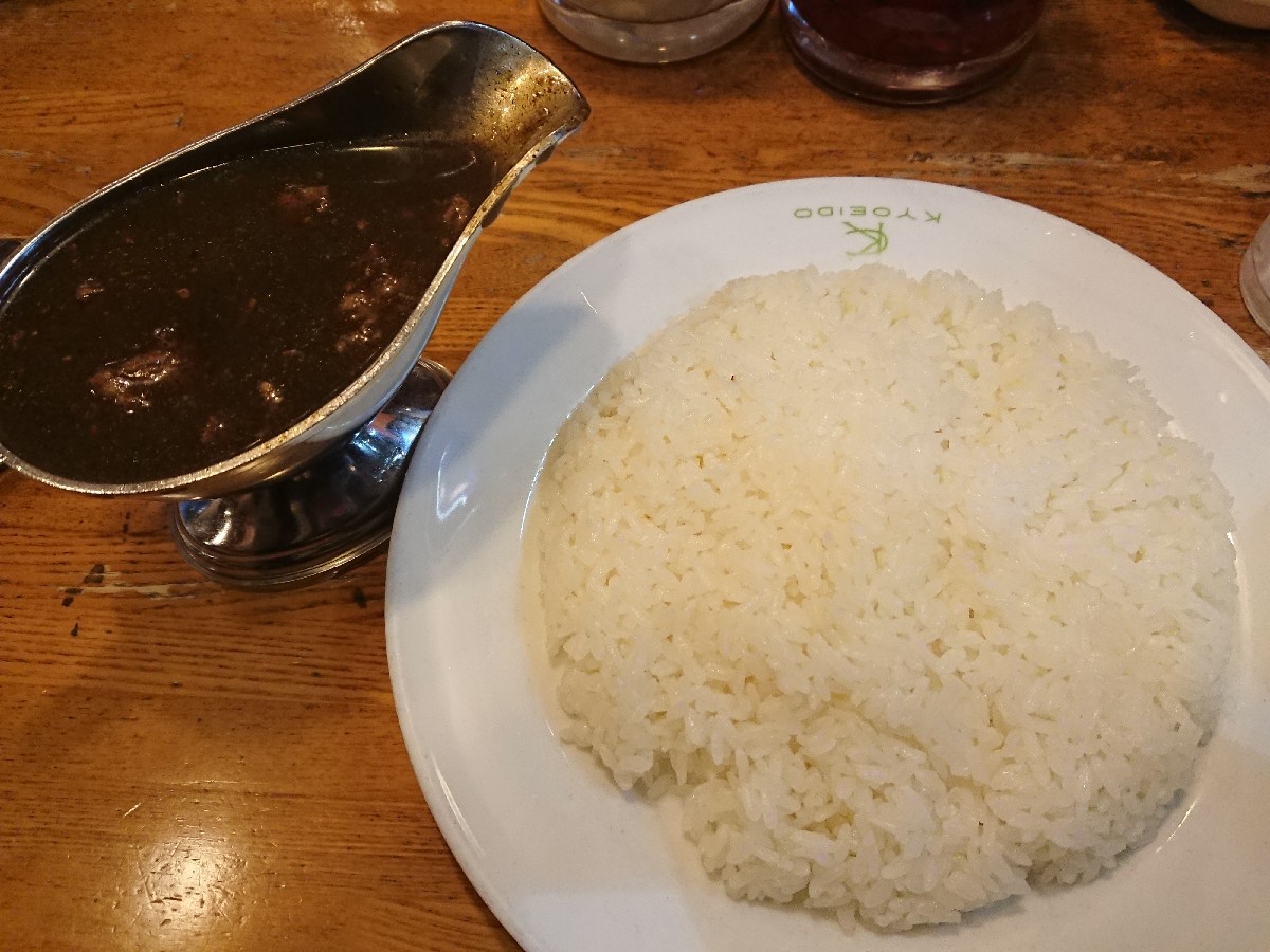 11/1 共栄堂 スマトラカレーポーク & 焼きリンゴ @神保町_b0042308_19394490.jpg