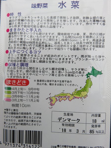 18年11月4日 秋野菜の種まき 今日の風に吹かれましょう