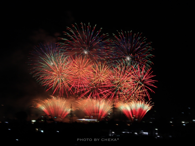 第3回 会津花火大会 夜空に虹色の花開く C 日和 第3回 会津花火大会 夜空に虹色の花開く C 日和