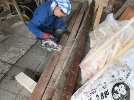 くーは早夕飯・小屋壊しの日_a0203003_19383464.jpg