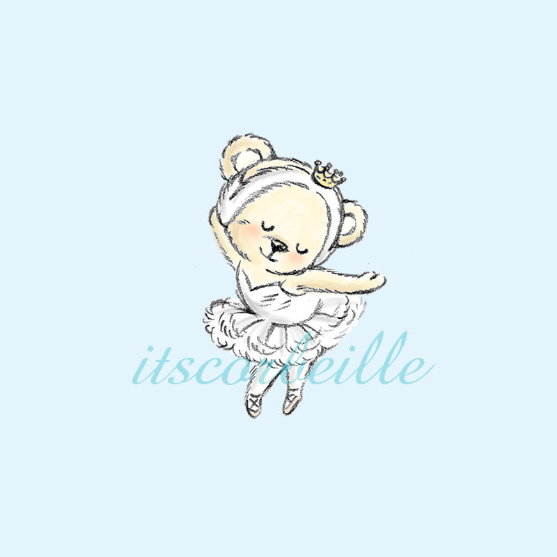 子グマのバレリーナ 絵を描くきもち イツコルベイユ