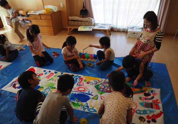 5歳児 絵の具遊び 美術と自然と教育と
