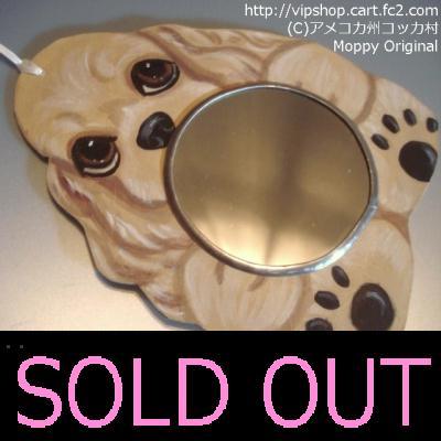 SOLD OUT THANKS コカりんの壁掛けミニミラー(バフ)　トールペイント作家Moppy_b0194496_14293630.jpg