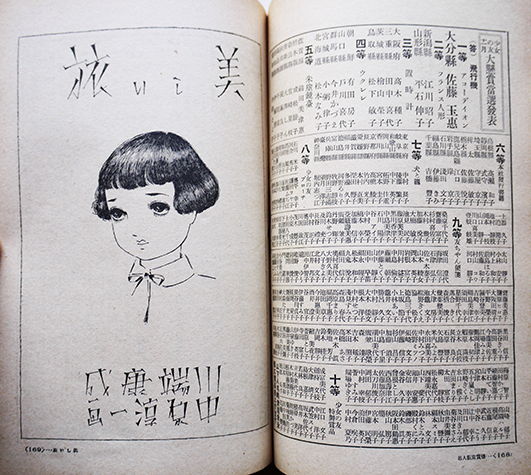 少女の友」第33巻1号 表紙・中原淳一 実業之日本社 昭和15年