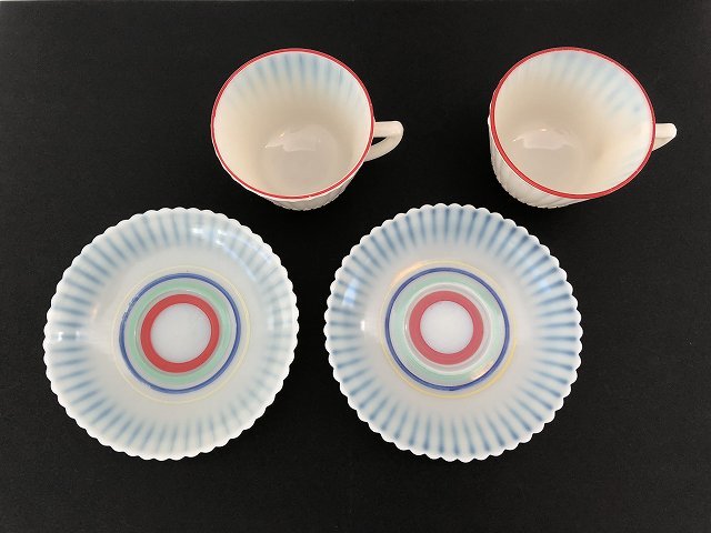 1930s 1940s マクベスエバンス プライマリーバンド カップ ソーサー ｒｉｒｉｅ リリィ