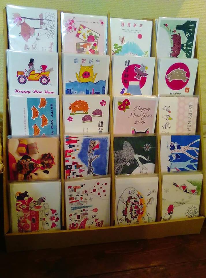 関西つうしんで開催中『猫展vol.9』『年賀状原画展vol.3』展示の様子_d0322493_01020369.jpg