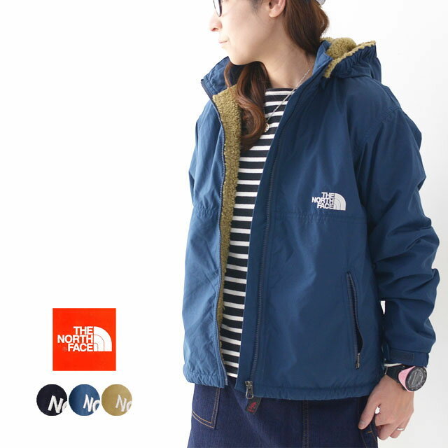 ネイビー ザノースフェイス ジャケット コンパクトノマドジャケット キッズ 防風 撥水 軽量 NPJ72257 FW22TNFネイビー 100