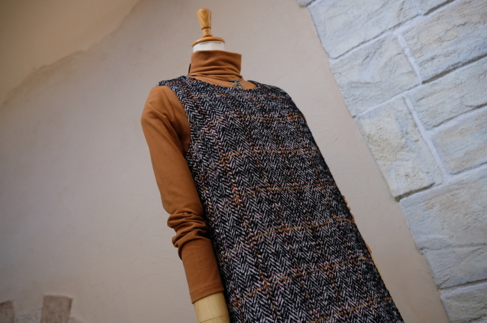  ”Today\'s Styling～C+ Herringbon check tweed jumper skirt。。。...11/15thu”_d0153941_16135440.jpg