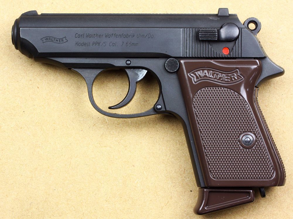 男女兼用 マルシン 樹脂製 モデルガン ワルサー PPk s 木製グリップ