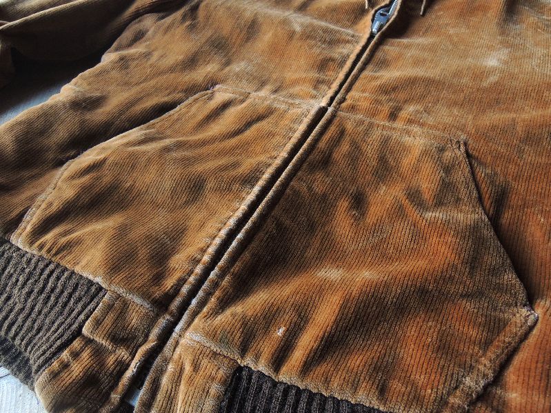 70S WILLIAM BARRY CORDUROY BOA ZIP-UP JACKET--RECOMMEND