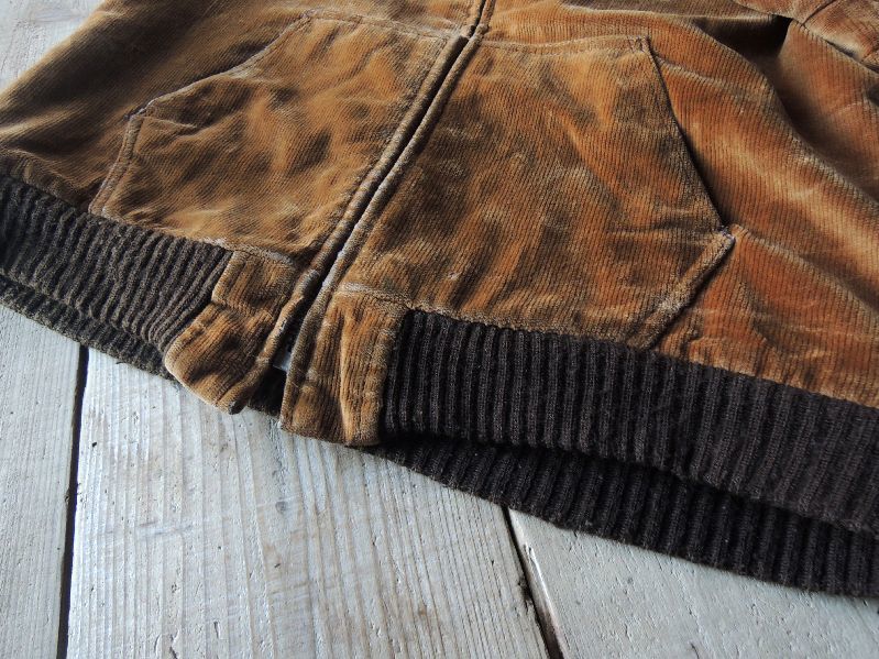70S WILLIAM BARRY CORDUROY BOA ZIP-UP JACKET--RECOMMEND