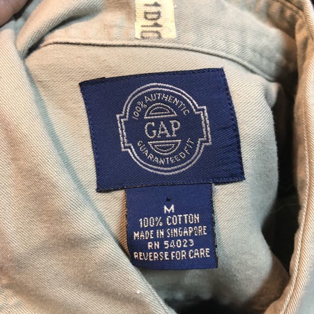 １１月１６日（金）入荷！９０s OLD GAP ツイルシャツ！　_c0144020_13505117.jpg