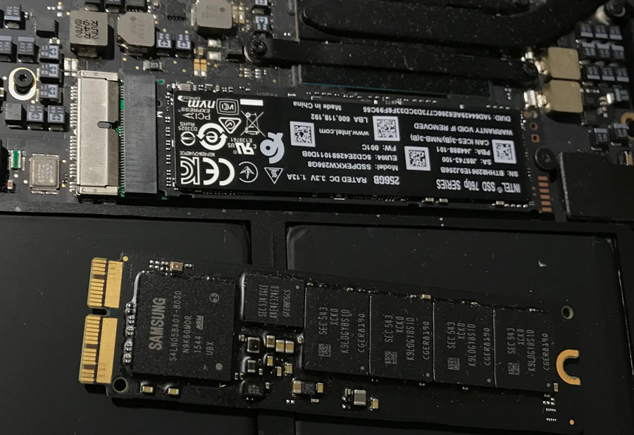MacBook Air（2015）にM.2 SSDを内蔵, Intel 760P : Mac使いの備忘録