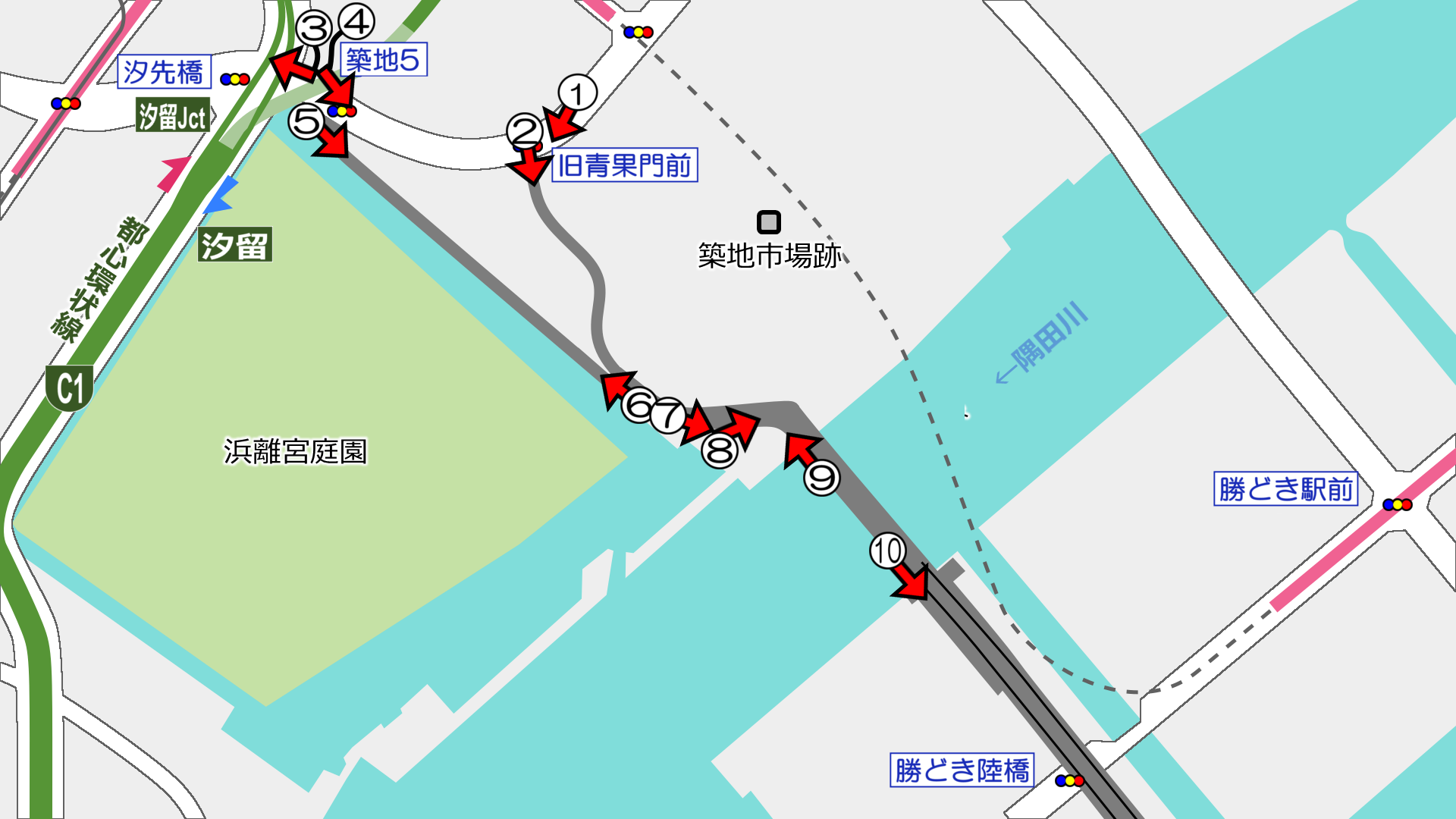 11月4日暫定開通の環状第2号線 築地区間の様子を見てきた(11/11)_a0332275_01084826.png