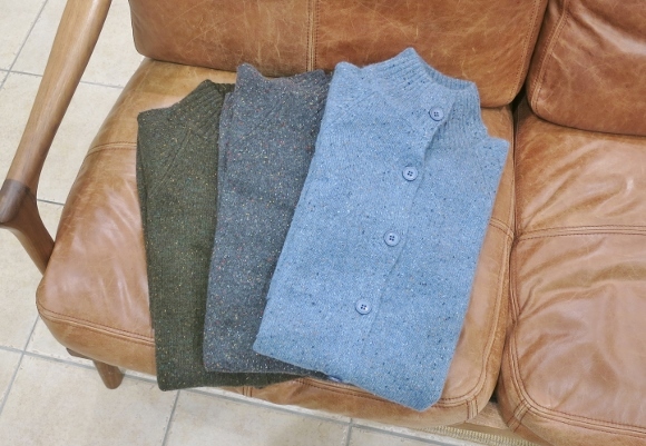 aran のカーディガンで暖かくね。_c0227633_14365272.jpg