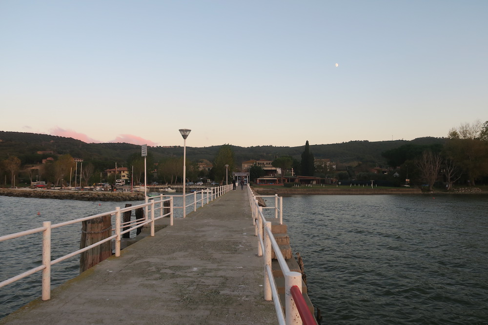 アオサギ飛びゆく夕日の湖、トラジメーノ湖_f0234936_68428.jpg
