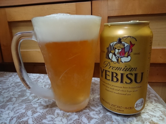 11/19夜勤明け ヱビスビール & 高清水辛口パック + 豚肉と白菜のミルフィーユ鍋 + ほたるいか素干し_b0042308_16505139.jpg