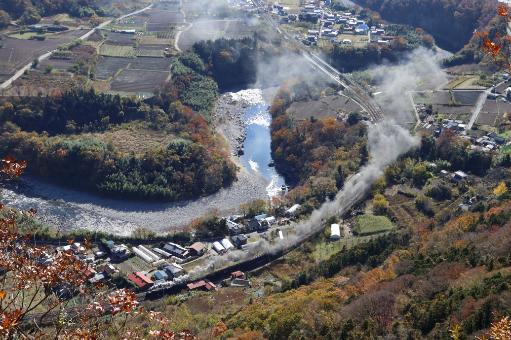 紅葉の麓を煙が駆け抜ける - 上越線・2018年紅葉 -_b0190710_19480124.jpg