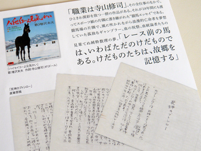 特別展「寺山修司展 ひとりぼっちのあなたに」_c0121933_0172827.jpg