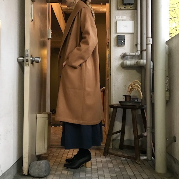 ショールカラーコート Honnete_d0364239_14531292.jpg