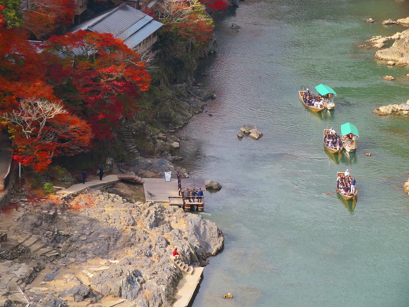 嵐山公園から見た保津峡の紅葉20181128_e0237645_23590789.jpg