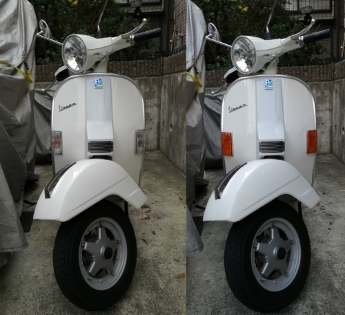 Vespa PX125 Euro3 ベスパ初心者、ほんの少しドレスアップ履歴 後編