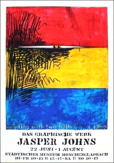 ジャスパー・ジョーンズのポスター「Kunsthalle Bern」（1971