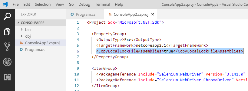 はじめての C# からの Selenium、そして NET Core ではエラーになる場合_d0079457_22334874.png