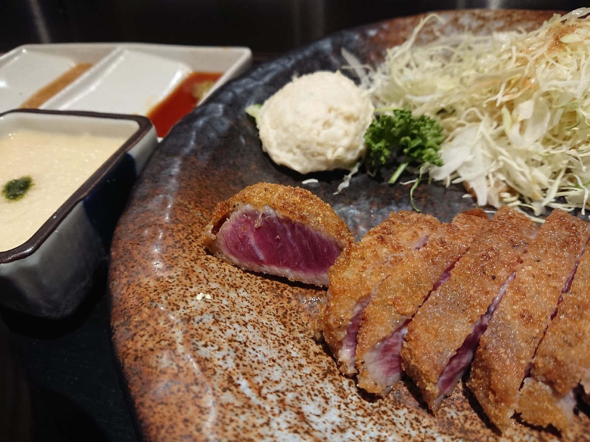 12/10  牛かつもと村 西新宿店  牛かつ130グラムとろろ一品小鉢付￥1,500_b0042308_17544779.jpg