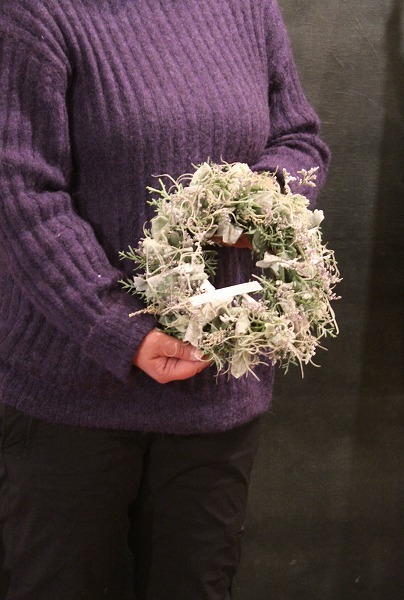 第16回 にのはこ時間 『シルバーリーフを集めた冬の white wreath 』joie.m_f0162302_21310467.jpg