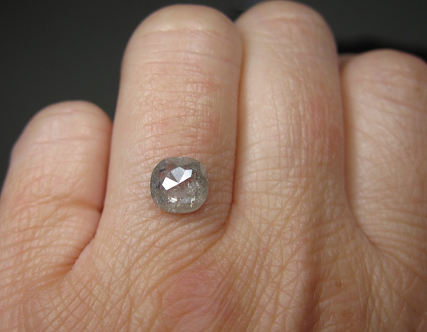 スクエアアイスグレーダイヤモンドK18WGリング : hiroe jewelryつくり
