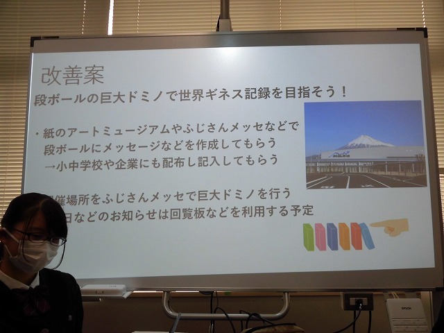 「紙のアートミュージアム事業」は市内企業をスポンサーに! 高校生のアイデア・提案が新鮮だった富士市立高校での議会報告会_f0141310_07405499.jpg