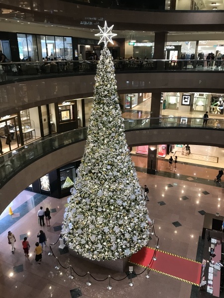 今年のニーアンシティ高島屋さんのクリスマスツリー Singaporeグルメ