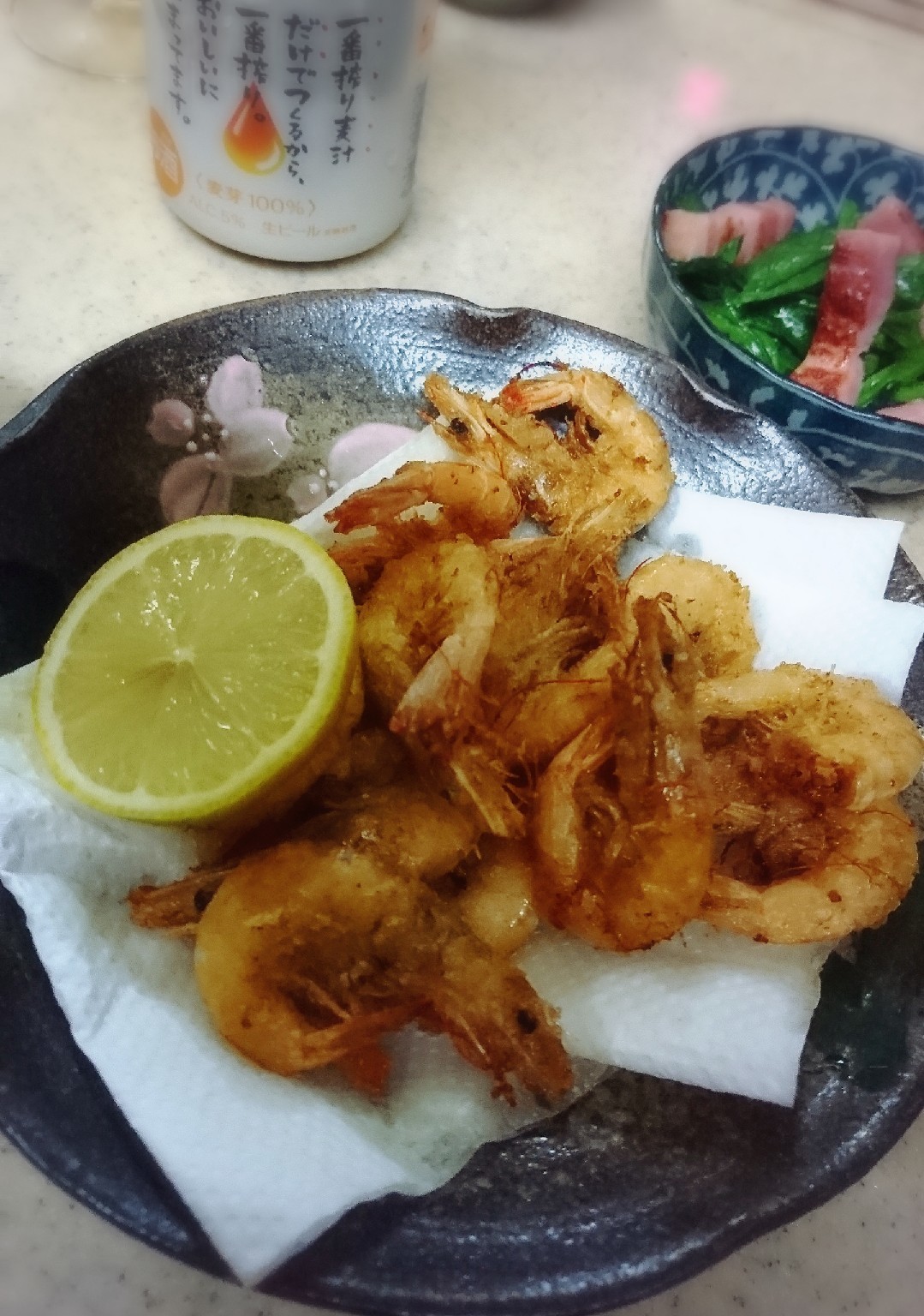 12 16 月 芝エビの唐揚げ12 17 火 お刺身 今日のごはんと飲み物日記