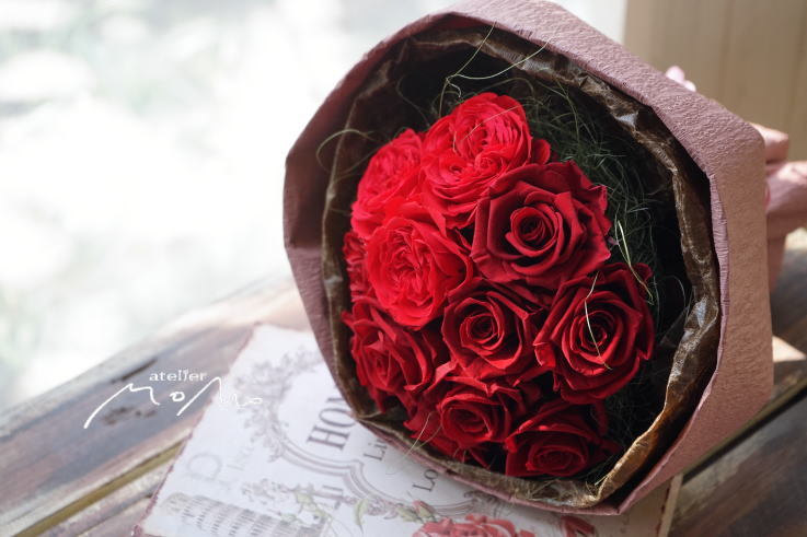 #12本のバラの花束_a0136507_21372188.jpg