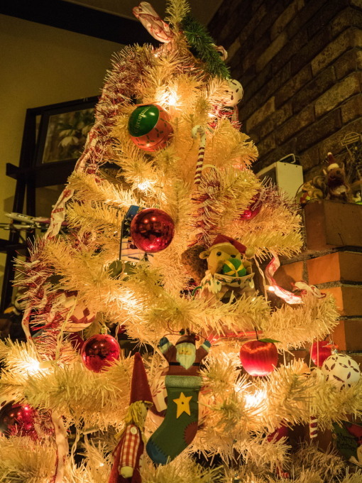 白いクリスマスツリーとエゾリス君(ホンモノ)がコラボ!_f0276498_14045661.jpg