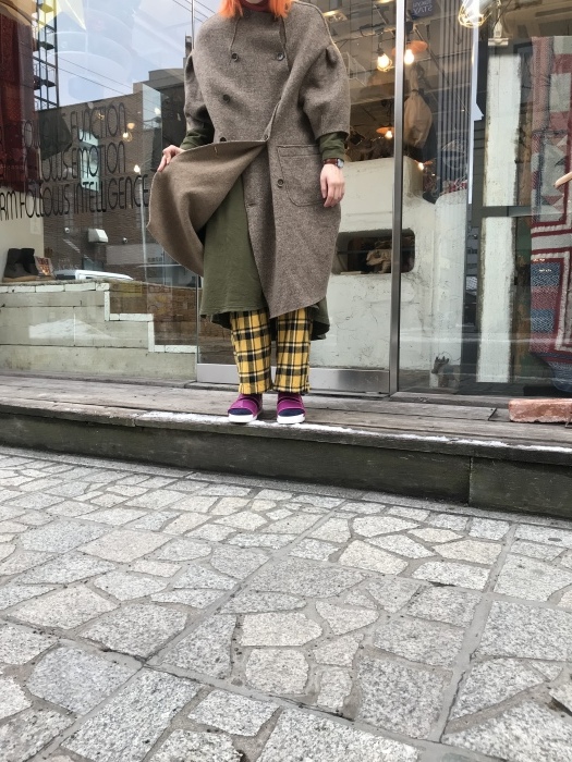 KAPITAL チロルウール女の子パフコート ブラウン サイズ:1 KAPITAL チロルウール女の子パフコート ブラウン サイズ:1