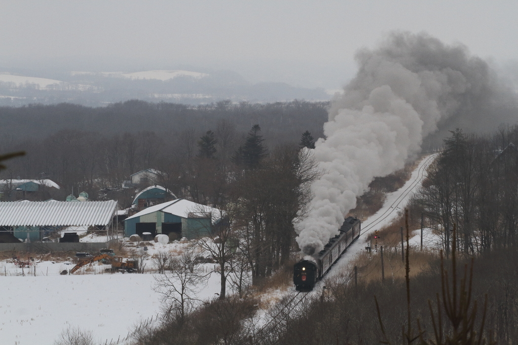 雪景色に逆三角形に立ち上る煙 - 2018年・釧網線 -_b0190710_22135599.jpg