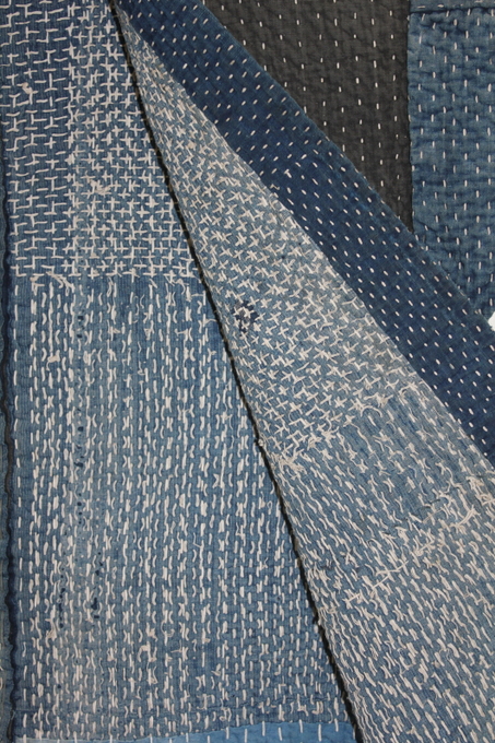 古布 木綿 刺し子 Japanese Antique Textile Sashiko : 京都から古布の 