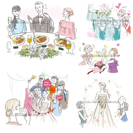 結婚情報誌 こまちwedding イラスト 女性誌を中心に活動するイラストレーター 清水利江子の仕事ブログ