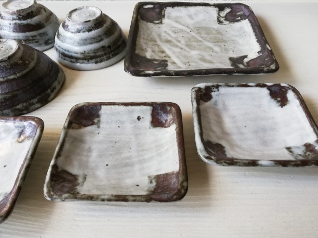 小野哲平さんの飯碗&角皿_b0207631_08370539.jpg