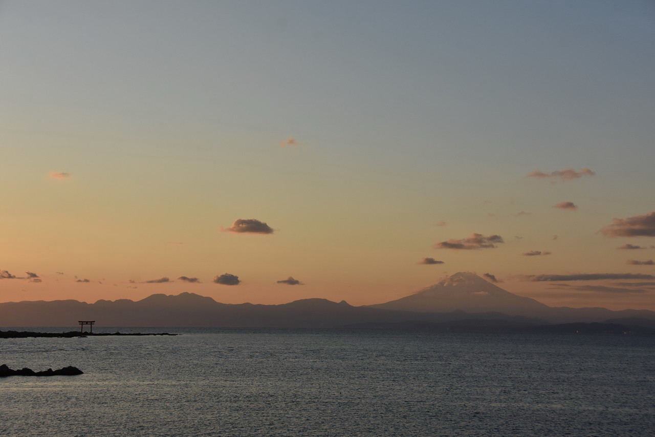 森戸神社の夕日　元旦_d0065116_23240553.jpg